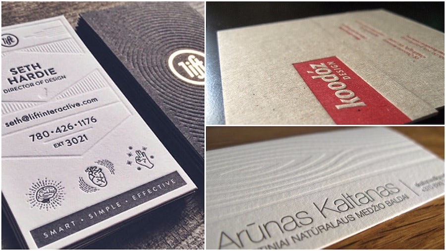 Текстурированные визитные карточки  Lift, Arūnas Kaltanas и Koodoz Design