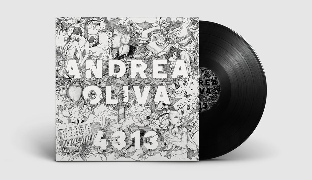 Черно-белая графика пластинки Andrea Oliva