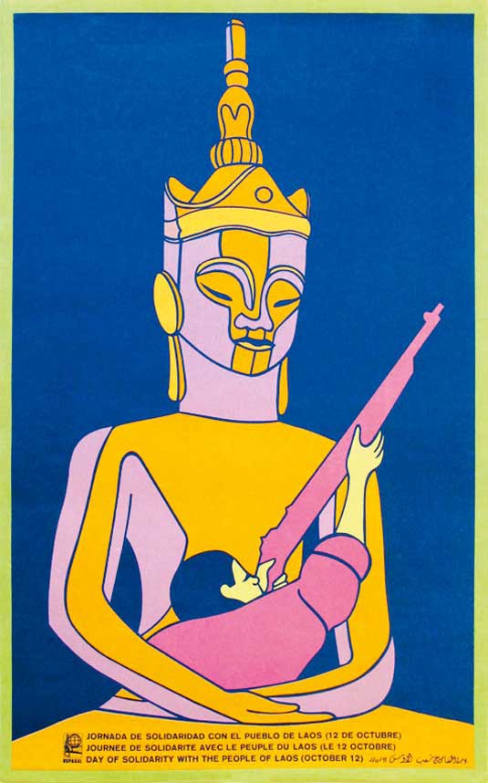 Рафаэль Зарса создал этот плакат в 1969 году для «Дня солидарности с народом Лаоса»