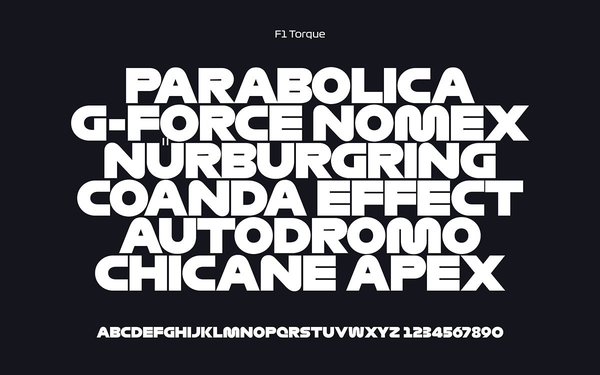 1 Torque typeface
